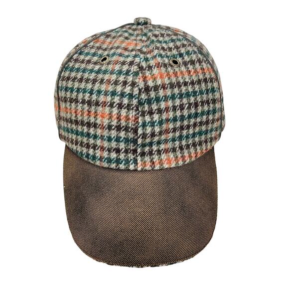 Stetson Other - Stetson Wool Blend Houndstooth Plaid Baseball Cap Adjustable Buckle Back OSFM